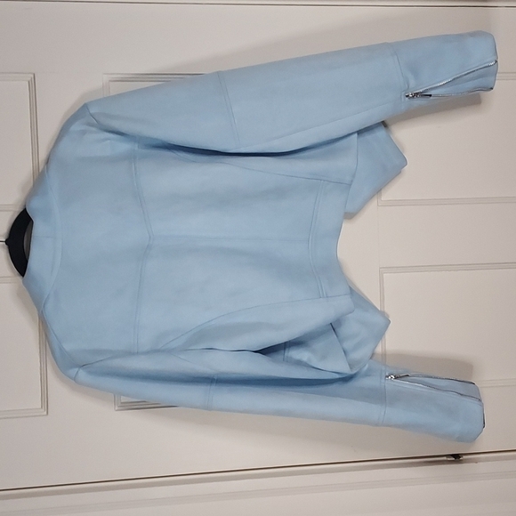 WHBM Faux Suede Drape Front Jacket - Picture 12 of 12